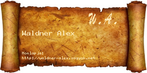 Waldner Alex névjegykártya
